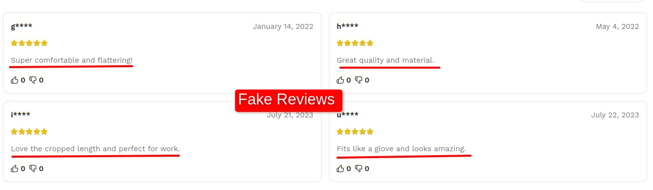 Oliviamark Fake Reviews