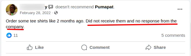 Pumapat Facebook Review