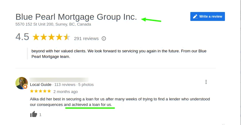 Blue Pearl Mortgage Group Inc Review