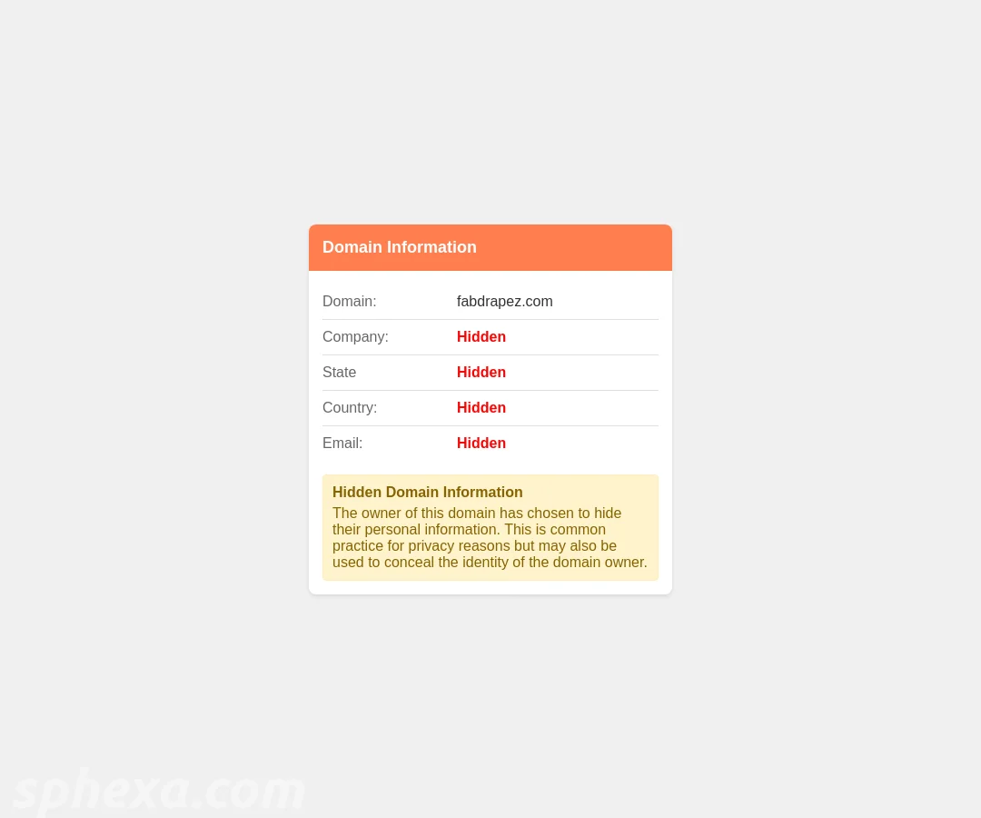 Fabdrapez Domain Privacy Alert M1Ozll