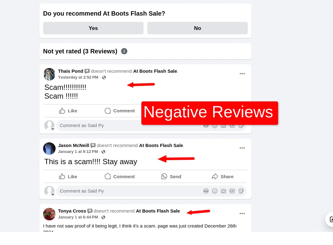 At Boots Flash Negative Reviews