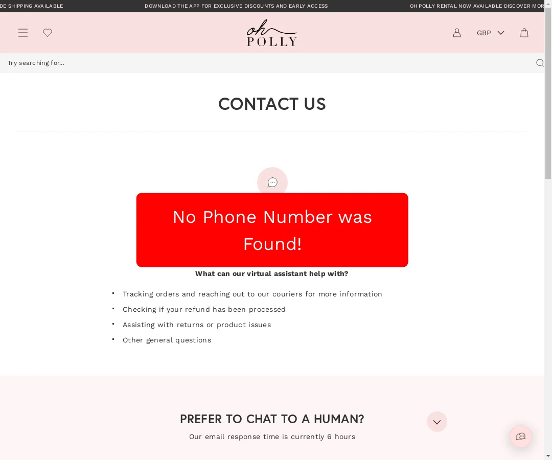 Ohpolly No Phone Number