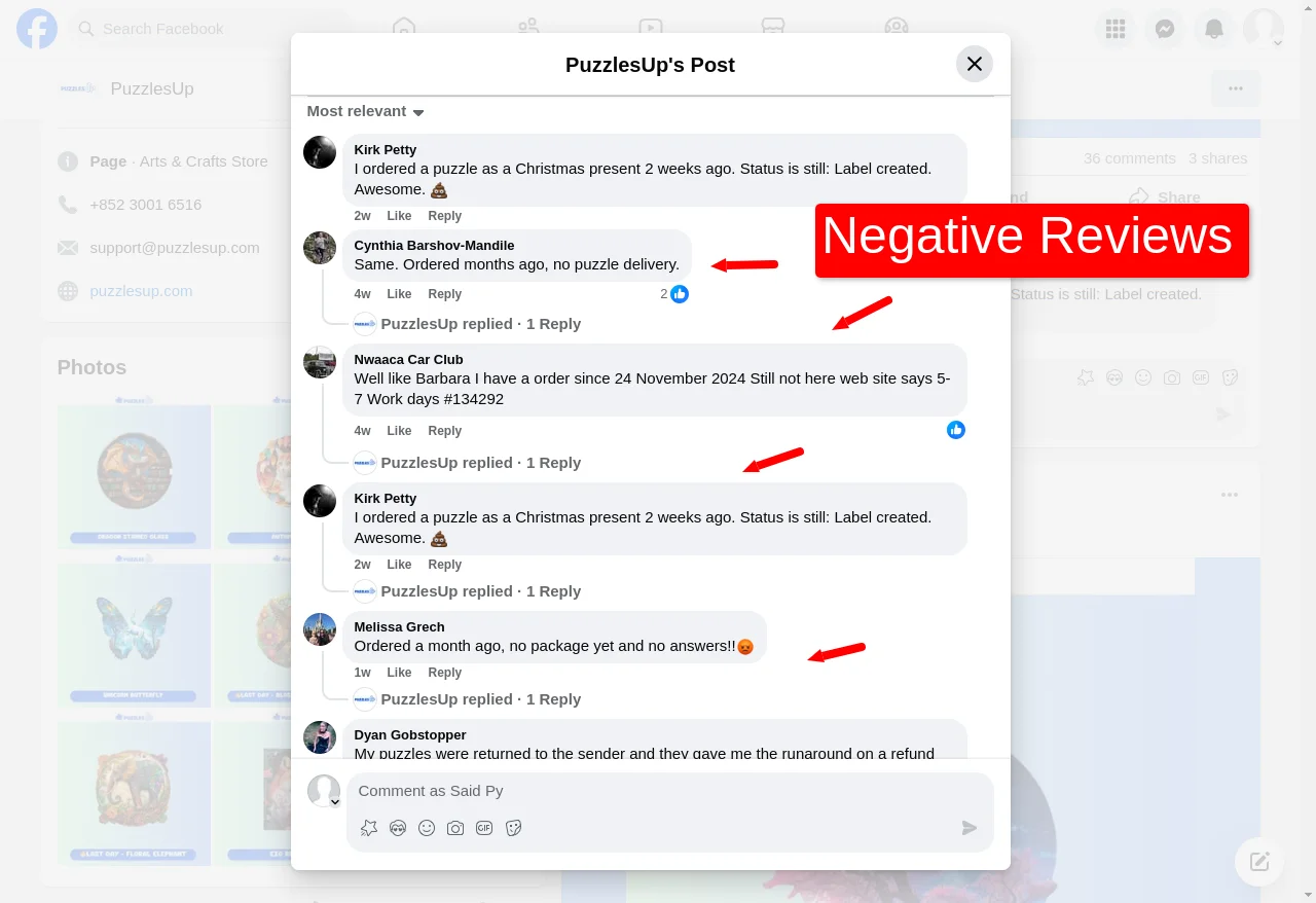 Facebook Negative Reviews